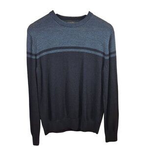 Banana Republic 100% Merino Wool‎ Mens Sweater Medium Navy Crewneck